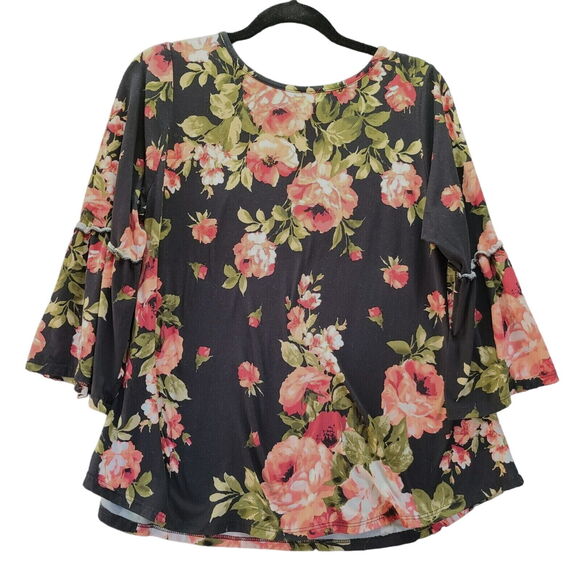 Maxine Nichols Womens Top Multi-Color Size Large Polyester Blend Pullover Stretc - Picture 2 of 12